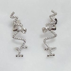 Sterling Silver Ear Cuffs with Cubic Zirconia